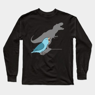 T-rex shadow - blue parrotlet Long Sleeve T-Shirt